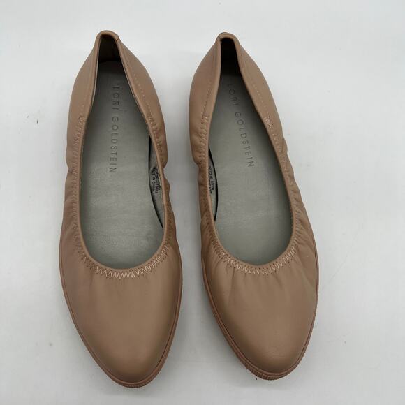 Lori Goldstein Collection Slip On Leather Flat Size 7 M with Elastic Blush - Picture 6 of 8